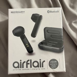 Merkury Innovations Airflair Wireless Earbuds with Charging Chase Black
